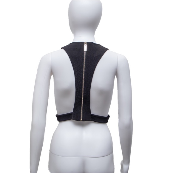 ELISABETTA FRANCHI Black Corset-Style Harness‎ Top – Size 40 (IT) - Picture 4 of 9